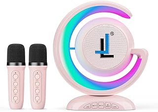 Limitless Wireless Karaoke Speaker with 2 Microphones, LED Lights, Bluetooth, USB-C, TF Card, Aux, Rechargeable, Karaoke M...