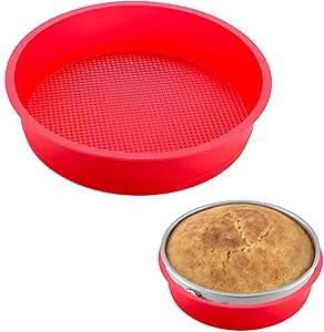 GBYAN Springform Pan Protector for 8 inch, 8.5 inch Springform Pan Round Cheesecake Water bath Pan Silicone Baking Pan Accessories Preventing Water from Entering the Springform Pan