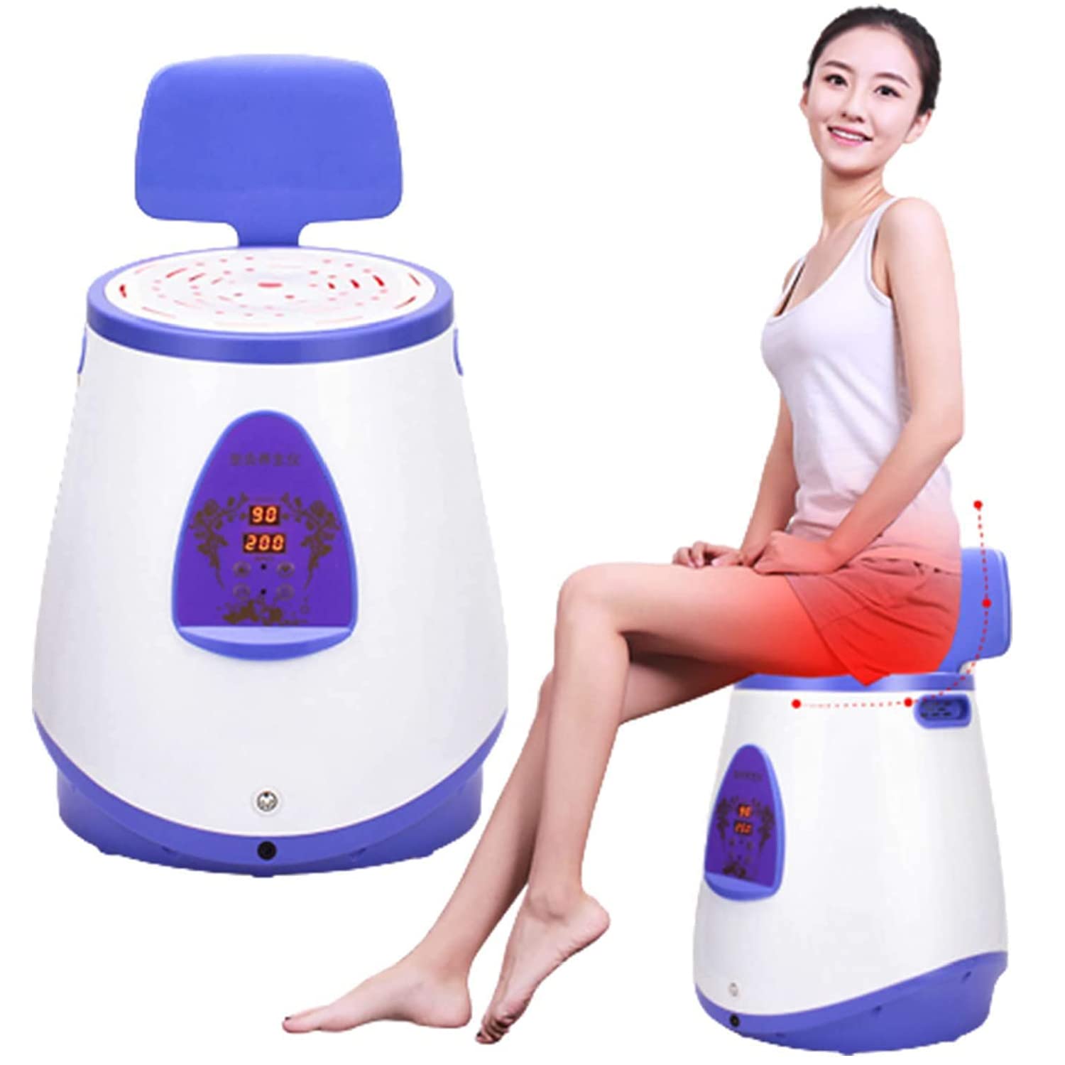 GKPLY Yoni Steam Seat Kit, Portable Vaginial Steaming Spa Chair with Remote Control for Women Health Fertility and Postpartum Care