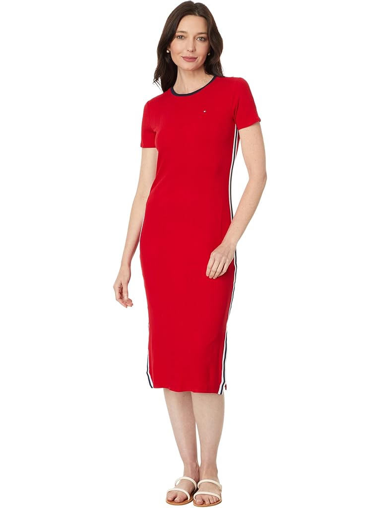 Tommy Hilfiger Ribbed Midi Dress