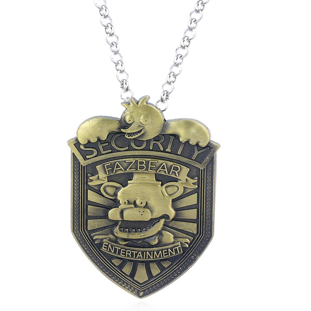 Buy Monster RoserFNAF Security Badge Metal Pin, Pendant Necklace Freddy ...