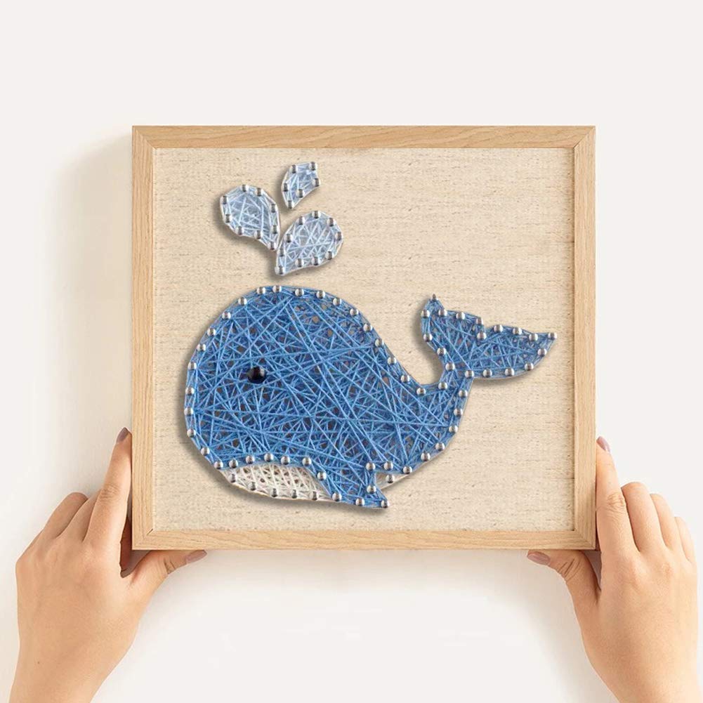 RM Studio DIY String Art Kit with Accessories and Frame for Kids Students Adults Beginners Home Wall Decorations Unique Gift (Whale)