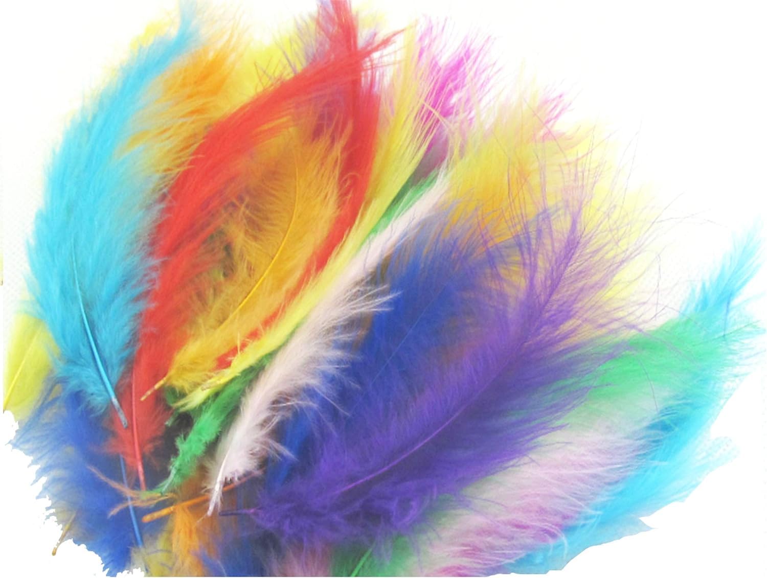 3.5-6 inch 9-15cm Colorful Ostrich Feathers for DIY Dream Catchers Crafts Bulk Feathers Assorted Colors Home Decoration DIY Craft (300 Pack, Random Color)