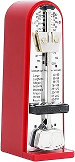 Universal Mechanisches Metronom, hochpräzises Metall-Universal-Metronom aus Metall für Schlagzeug, Violine, Ukulele, Rot