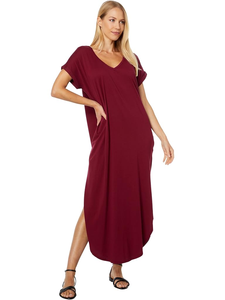 bobi Los Angeles Curved Hem Maxi Dress