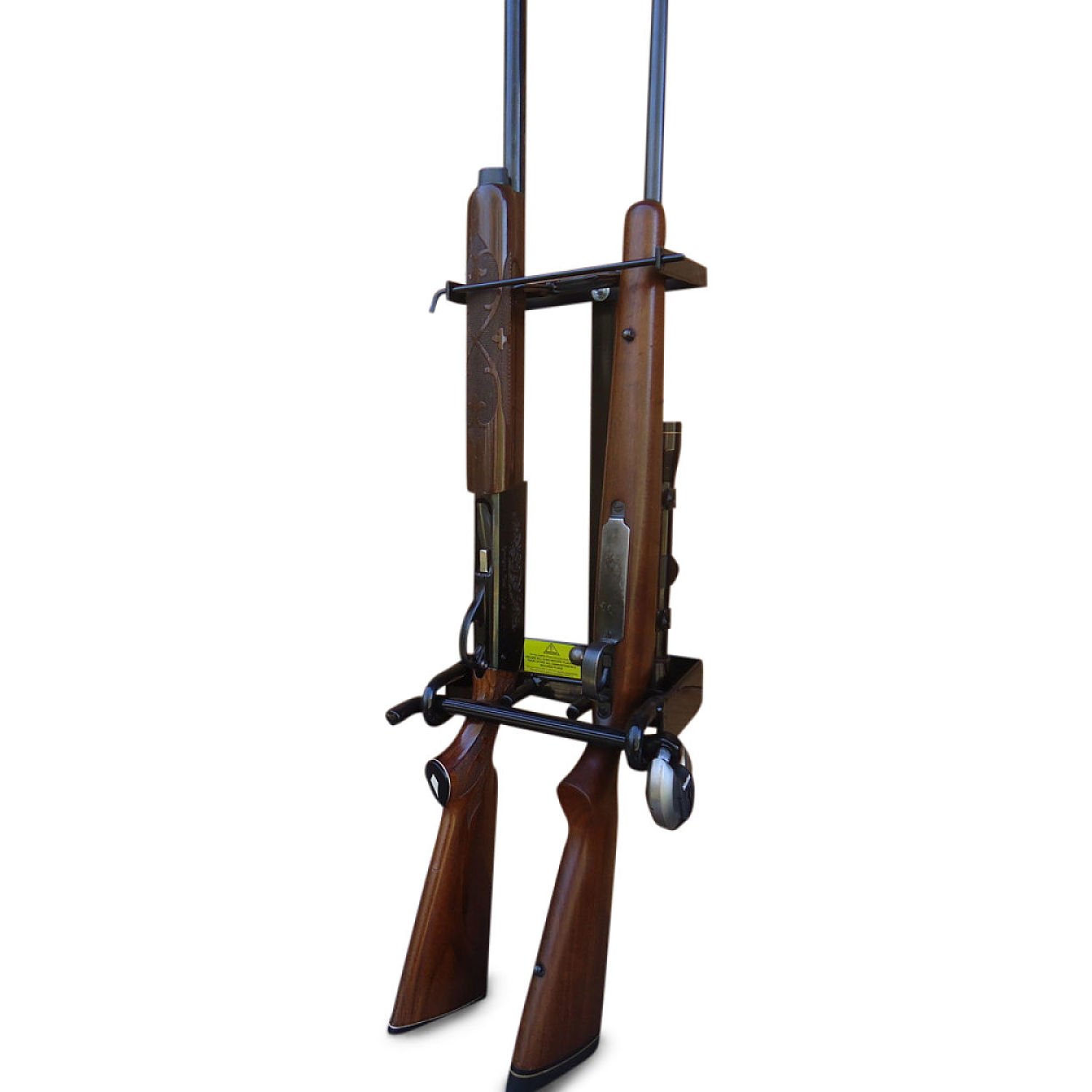 3 Locking Gun Rack for Vertical Floor/Wall Mount - for Home Closets - Gun Storage Rack to Display Rifles/Shotguns in Stores and Gun Cabinets