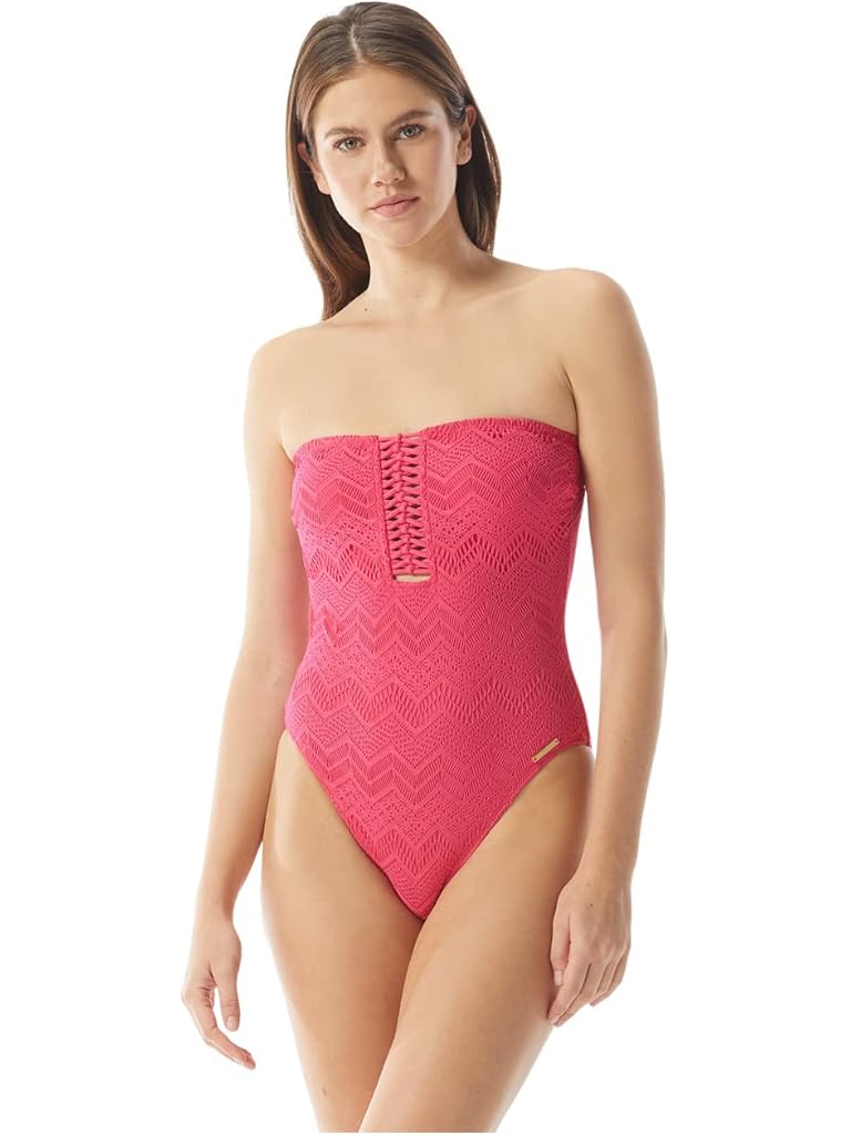 Vince Camuto Crochet Bandeau One-Piece