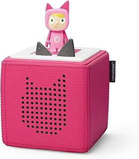 tonies Toniebox Wireless Musical Storybox Starter Set, including 1 Creative, Pink