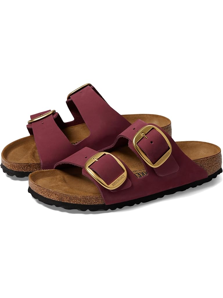 Red Birkenstock Arizona Big Buckle - Nubuck Leather