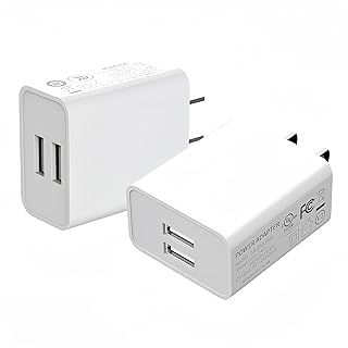 Qjin USB Wall Charger for Philips Sonicare 4100, 3100, 2100, 1100, 7AM2M, Bitvae Electric Toothbrush, Dual Port, 5V USB Wa...