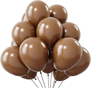 KBZVNAF Brown Balloons Latex Party Balloons - 50 Pack 12 inch Light Brown Helium Balloons for Baby Shower Birthday Wedding...