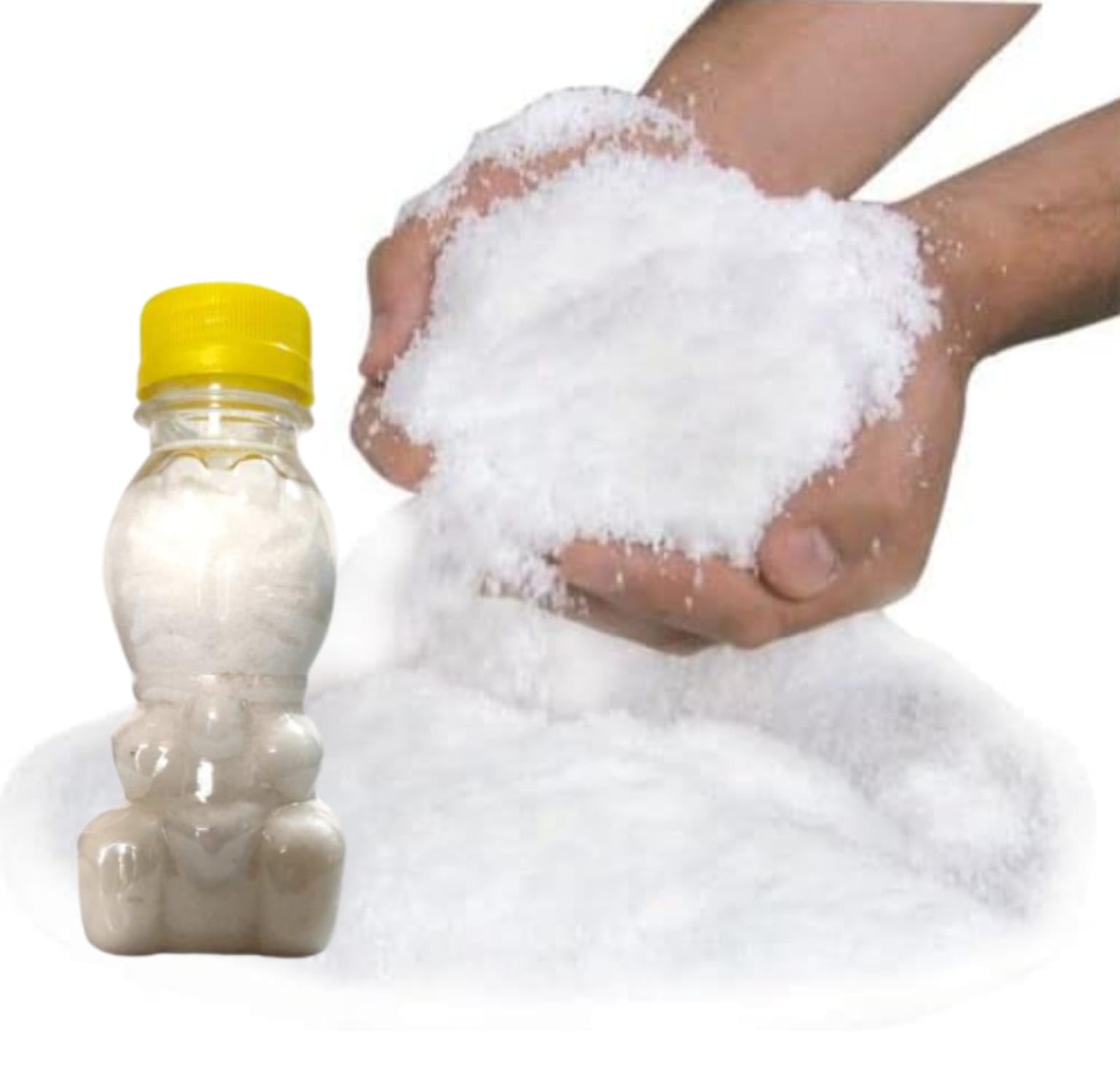 Link With Science Instant Magical Snow making Powder for kids. Perfect for Cloud slime. Make upto 2 litres of Fake Snow at home. (50g)