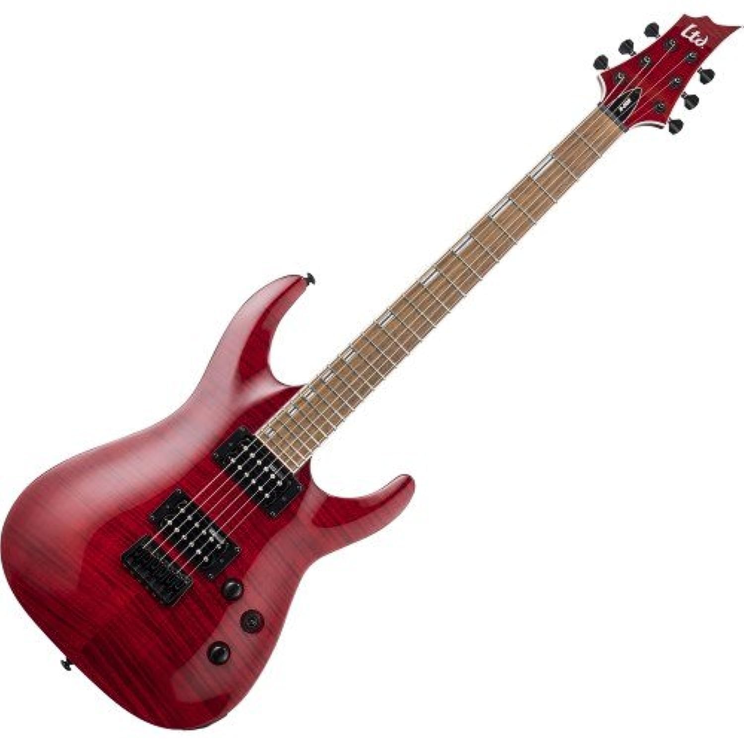 Esp Ltd - H200 Series Flamed Malpe See Thru Red Finish