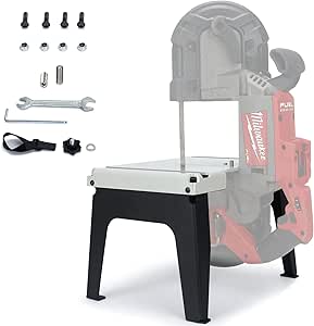 DITKOK DIY Band Saw Stand Portable Table for Milwaukee, Heavy Duty, Powder Coated, (Saw NOT Included)