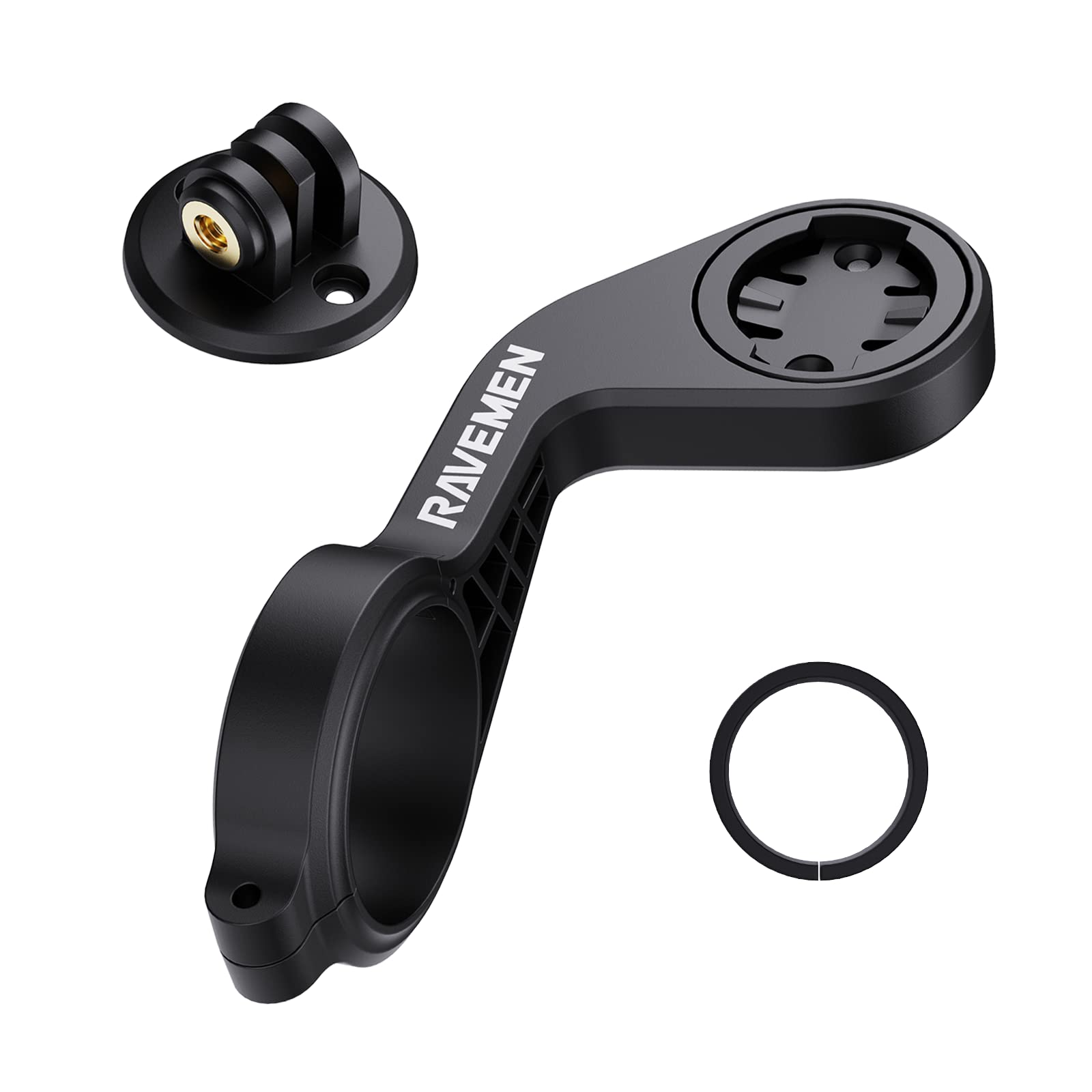 RAVEMEN AOM01 Support Compatible with Garmin/COOSPO/CYCPLUS/iGPSPORT Cycle Computer for Bicycle, Compatible with GoPro/FR160 Fits 31.8 mm Handlebars