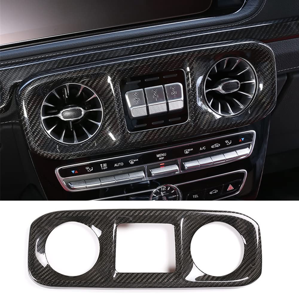 SZDEDAReal Carbon Fiber/ABS Center Air Vent Outlet Panel Cover Decoration Trim Fit for Mercedes Benz G W463 G500 G550 G55 G63