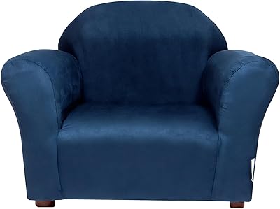 Keet, Roundy Child Size Chair, Microsuede, Comfortable and Durable Kids Chair, Toddler Couch Easy to Coordinate, Toddler Sofa Couch for Girls and Boys, Kids Couch Chair, Ages 2-5 Years, Navy