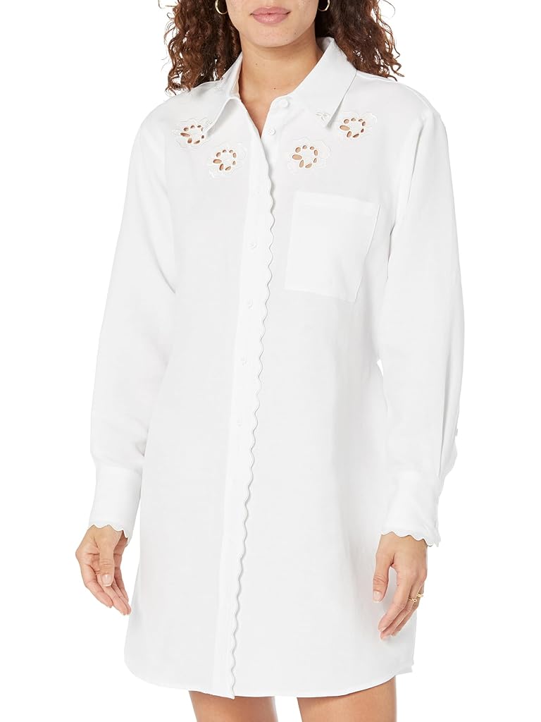 7 For All Mankind Scallop Shirtdress