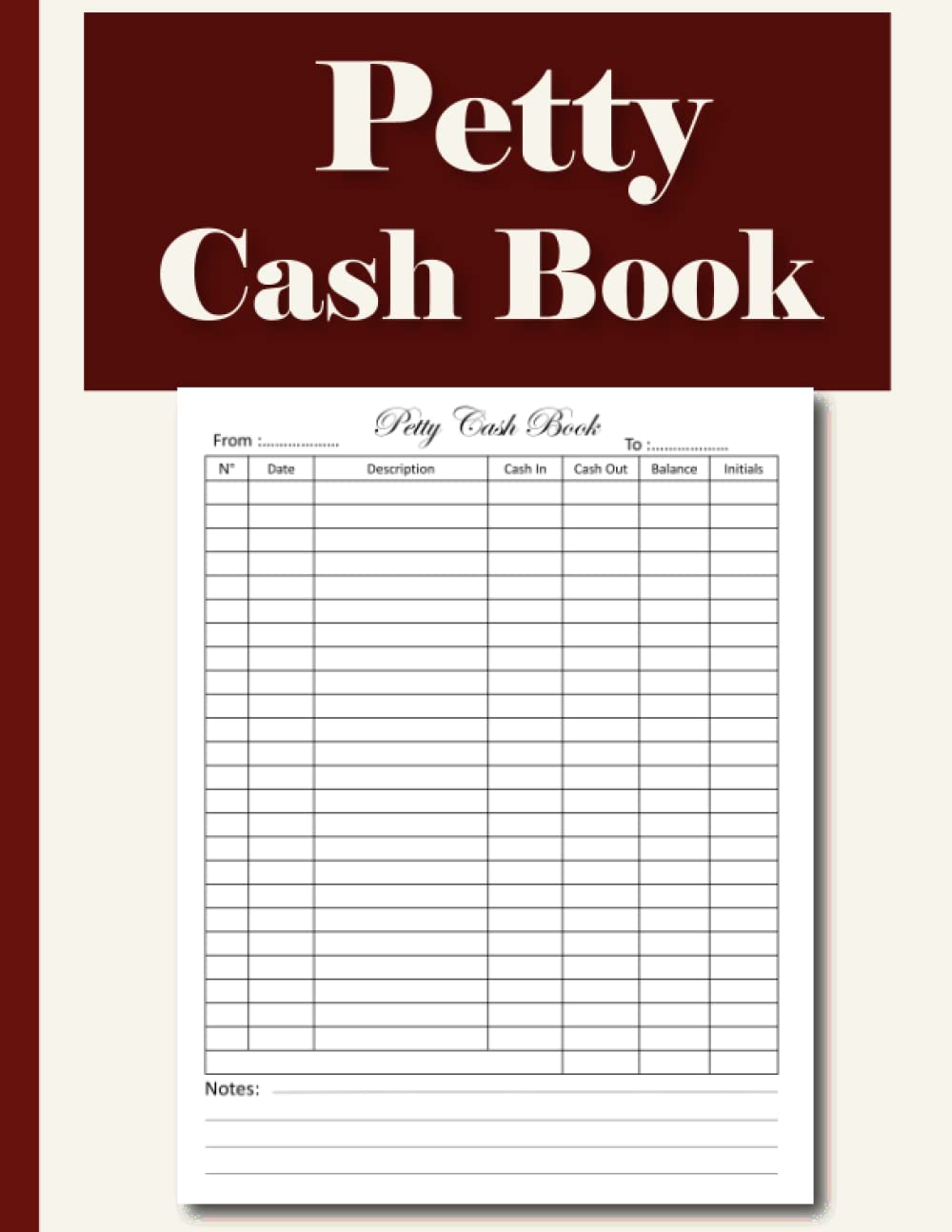 Buy petty cash book: Petty Cash Receipt Log Book Ledger , Money ...