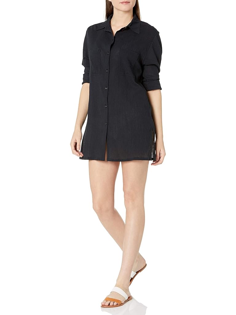 La Blanca Island Fare Camp Shirt Cover-Up