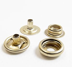 Brass Snaps, 100% Brass Not Plated, Line 24 10 Pc. Set