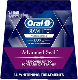 Oral-B 3D White Luxe Advance Seal Whitestrips, 14 Teeth Whitening Treatments