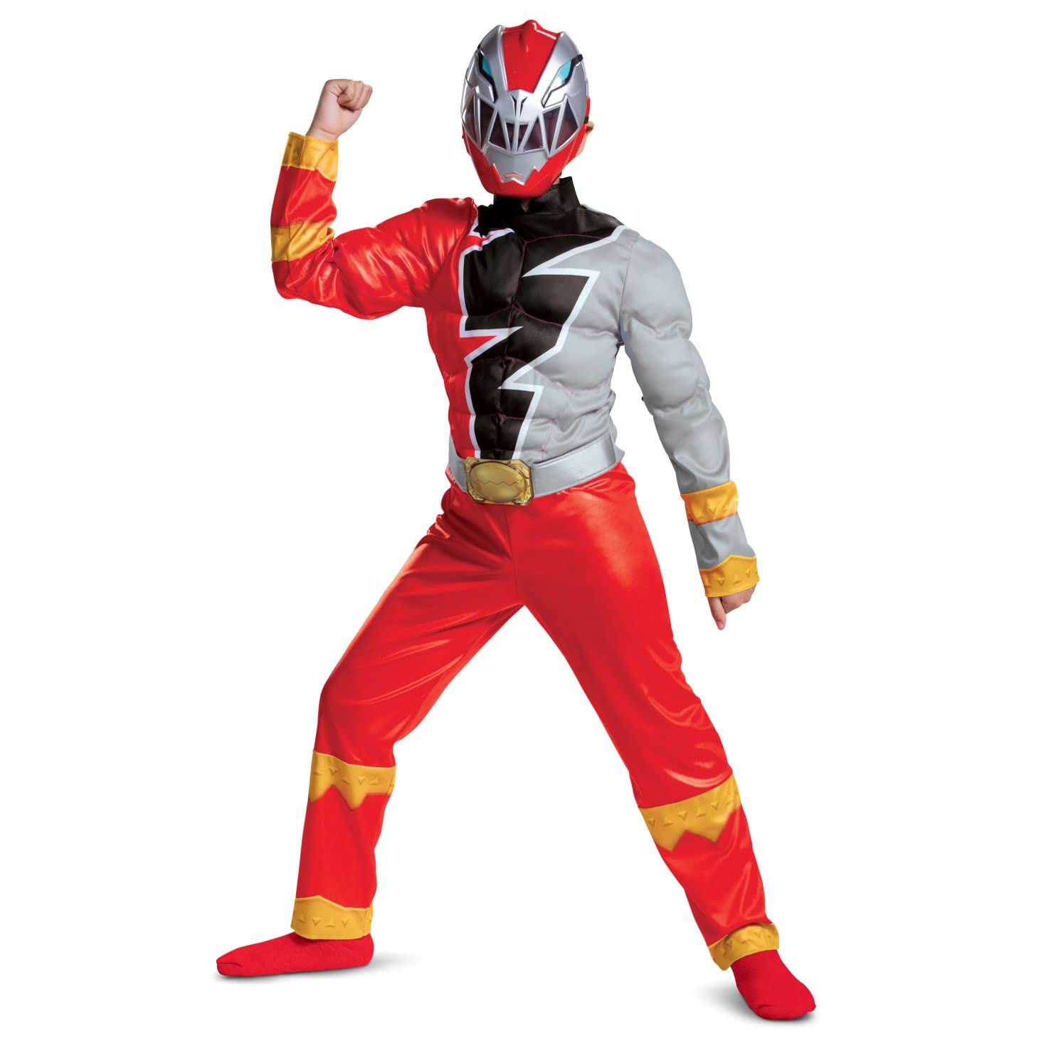 Buy DISGUISE Official Red Power Rangers Costume Kids, Muscle Power ...