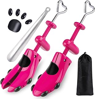 Fabulas Shoe Stretcher Women, 4-Way Adjustable Shoe Expander Widener Plastic Shoes Tree Shape for Wide Feet