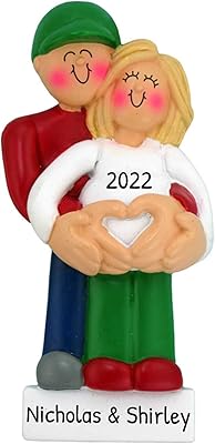 Personalized Were Expecting Ornament 2024 -Soon To Be Mom and Dad Ornament New Mom Baby Bumps First Christmas Ornament New Parents Christmas Ornament 2024 Expecting Parents Ornament for Christmas Tree