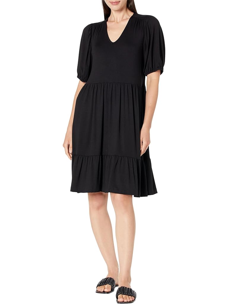 Karen Kane Puff Sleeve Tiered Dress