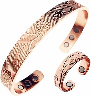 LONGRN-Pure Copper Magnetic Ring & Bracelet Adjustable Size for Women