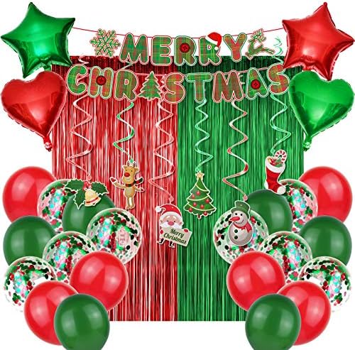 Amazon.com: Christmas Party Decoration Supplies Christmas Balloons ...