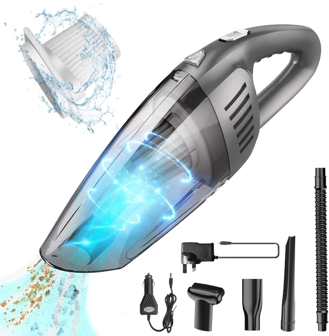 GenericGeneric Portable Cordless Car Handheld Vacuum Cleaner, Strong Suction 8000PA, High Power 120W, Gray