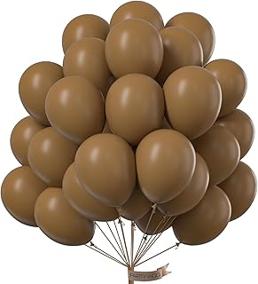 PartyWoo Coffee Brown Balloons, 50 pcs 12 Inch Boho Brown Balloons, Brown Balloons for Balloon Garland or Balloon Arch as ...