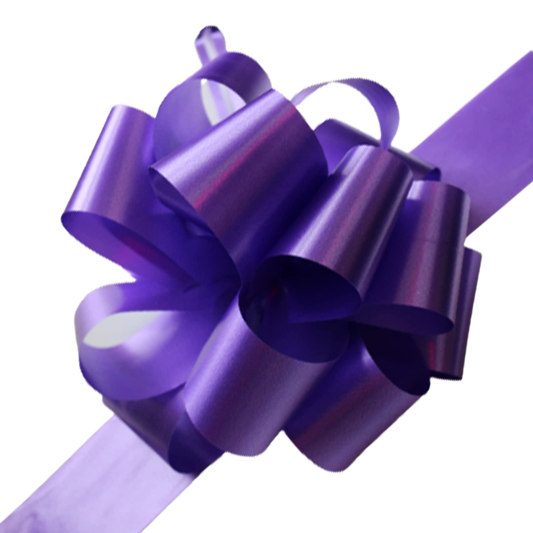 Ribbon Pull Bows Purple 50mm Large Gift Wrap Bows Florist Pull Bows Ribbon for Gift Wrapping Flower Arrangements Gift Baskets Hamper Wedding Cars Party Decorations 5 Pieces