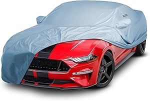 iCarCover Custom Car Cover for 2005-2025 Ford Mustang Coupe, Convertible, GT, Ecoboost, Mach 1, Saleen,Waterproof All Weather Rain Snow UV Sun Protector Full Exterior Indoor Outdoor Car Cover