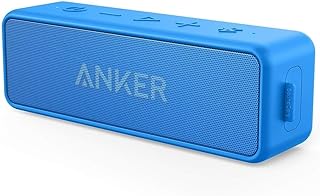 Anker SoundCore 2 Bluetooth Speaker, Fantastic Sound, Enormous Bass with Dual Bass Drivers, 24h Battery, Improved IPX7 Wat...