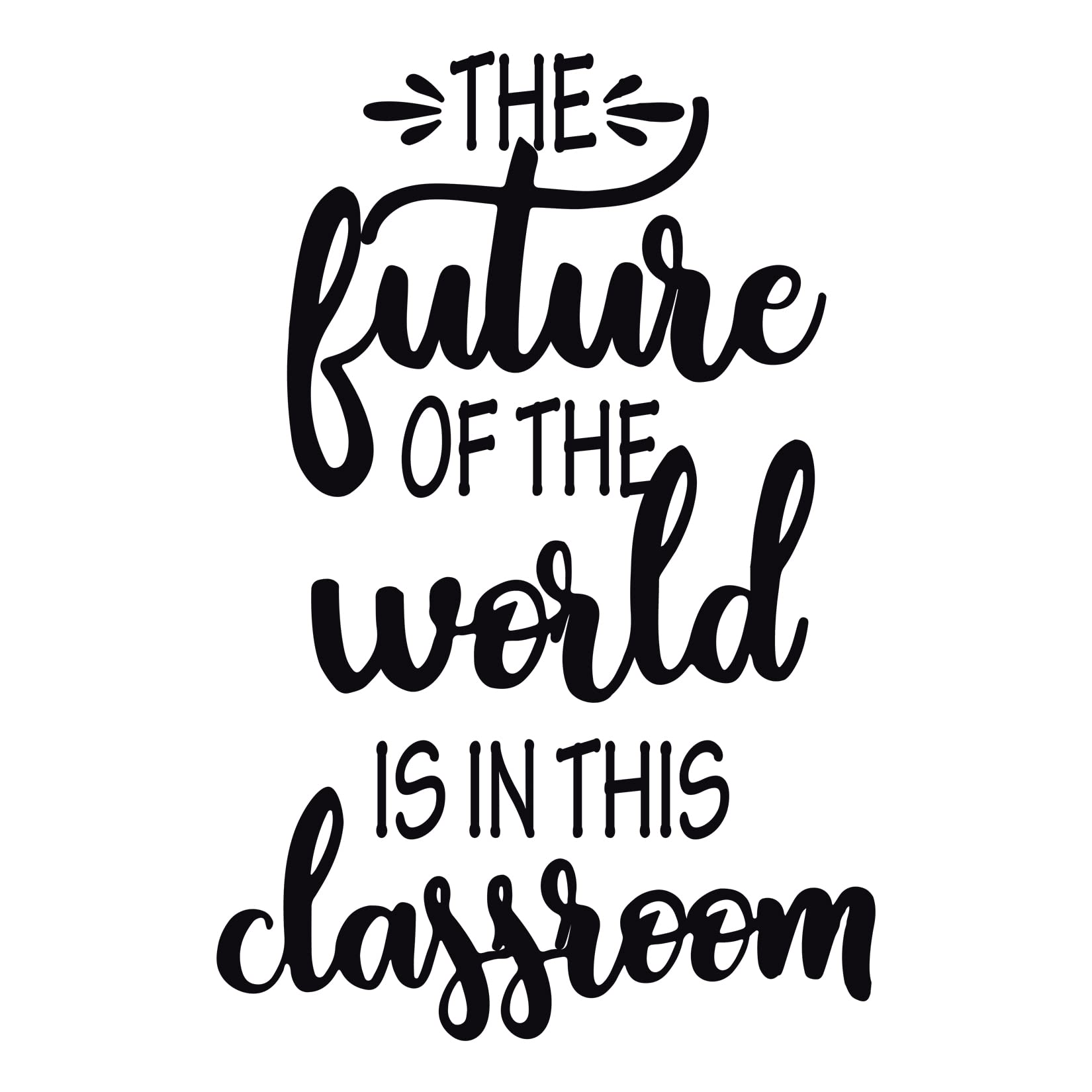 Buy The Future of The World is in This Classroom Vinyl Wall Decals ...