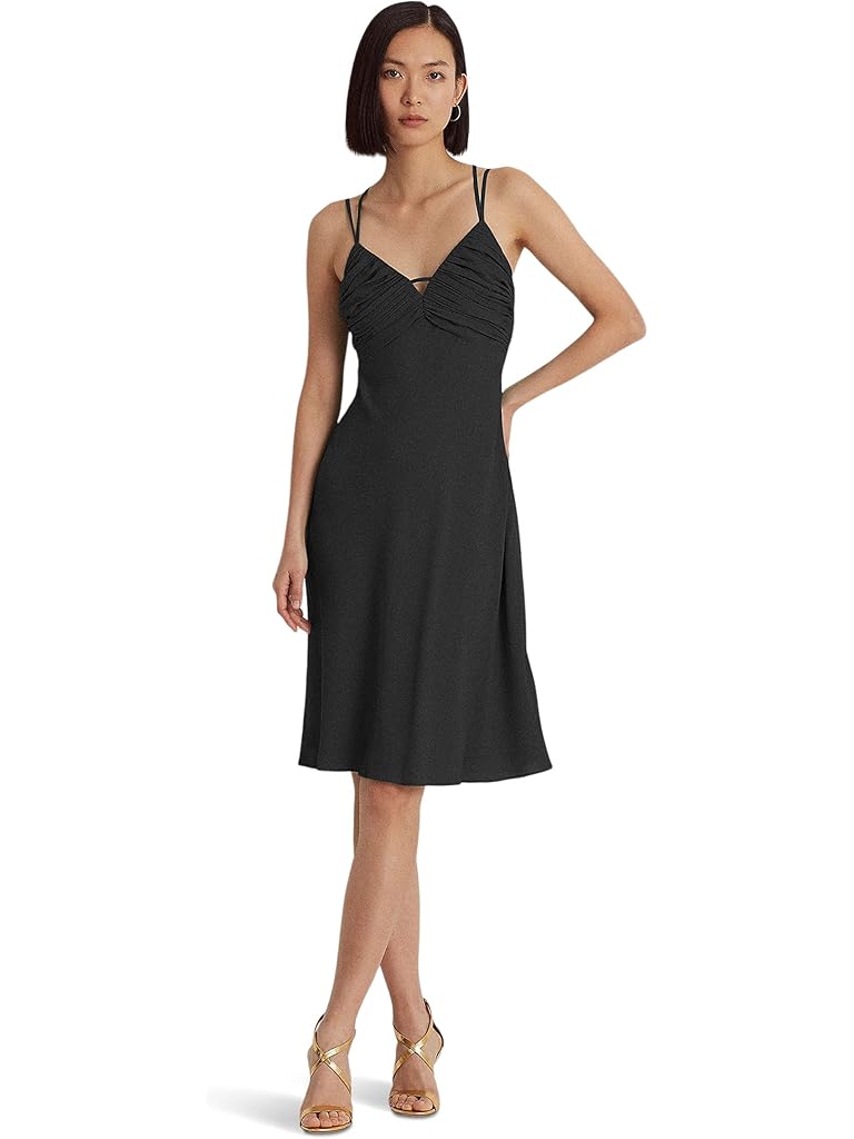 Lauren Ralph Lauren Double-Strap Georgette Slip Dress