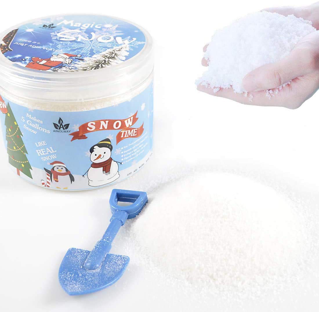 Instant Snow Fake Snow Powder Add Water Makes 5 Gallons, Artificial Snow for Cloud Slime (Makes 5 Gallons)