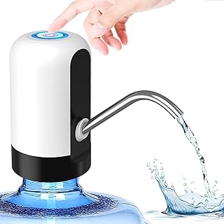 Konquer TimeS KTS Automatic Wireless Water Can Dispenser Pump for 20 Litre Bottle Can, White/Black