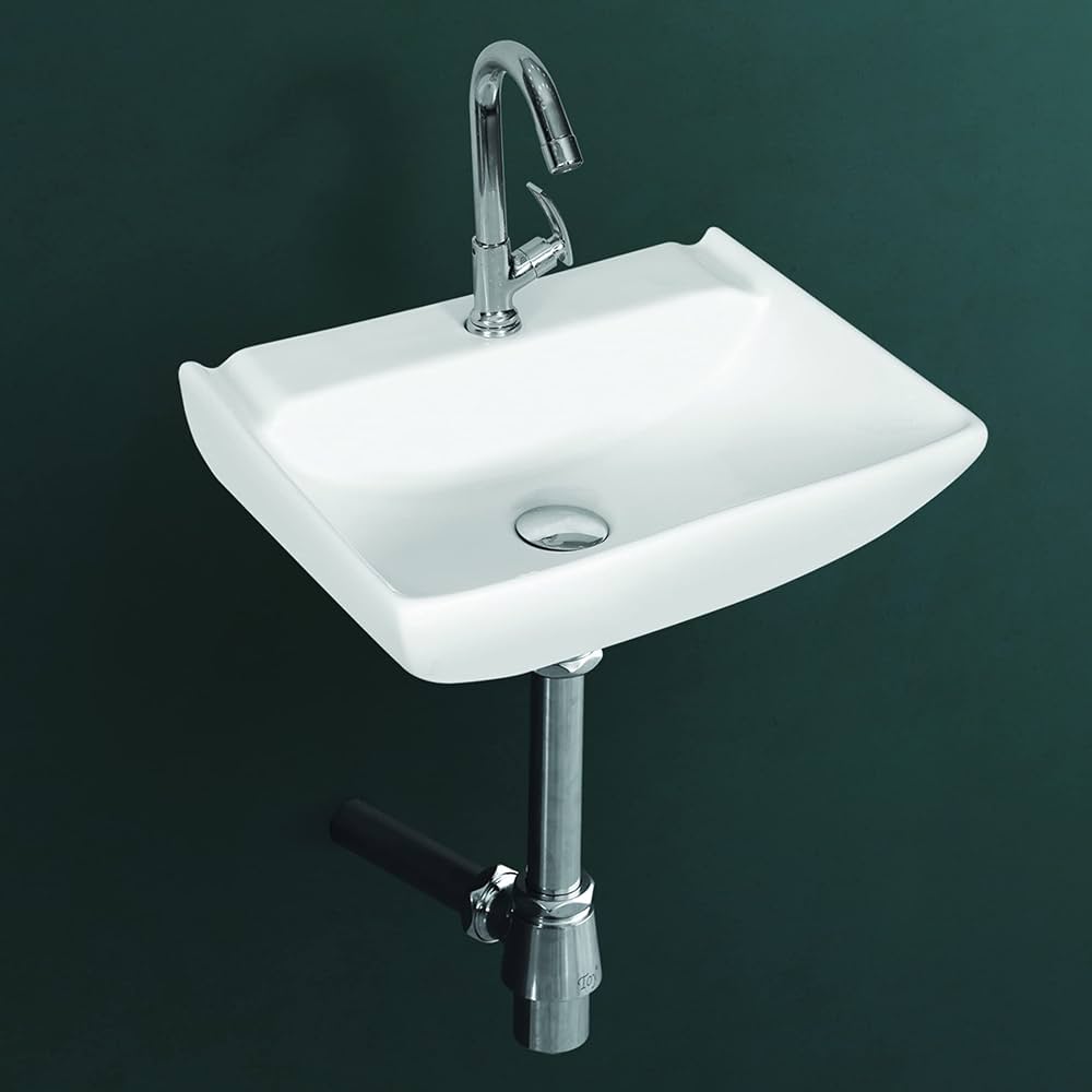 Kemjo Wall Mounted Wash Basin for Bathroom | Wall Hung Wash Basin ...