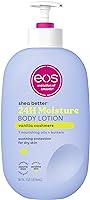 קרם גוף eos Shea Better - קשמיר וניל, טיפוח עור לחות 24 שעות, קל משקל ולא שמנוני, עשוי משיאה טבעי, טבעוני, 473 מ"ל