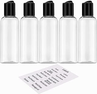 DNSEN 5 Pack 3.4 oz Travel Bottles for Toiletries TSA Approved Leakproof Plastic Empty Travel Size Bottles Containers with...