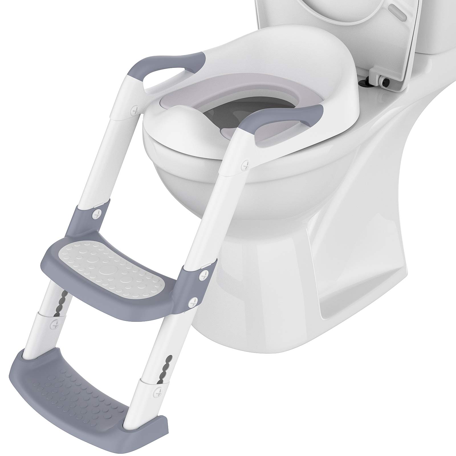 Buy Potty Training Toilet Seat with Step Stool Ladder Toddlers Foldable ...