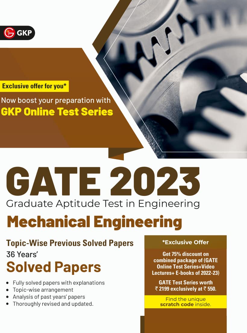 GATE 2023 : Mechanical Engineering - 36 Years' Topic-wise Previous Solved Papers