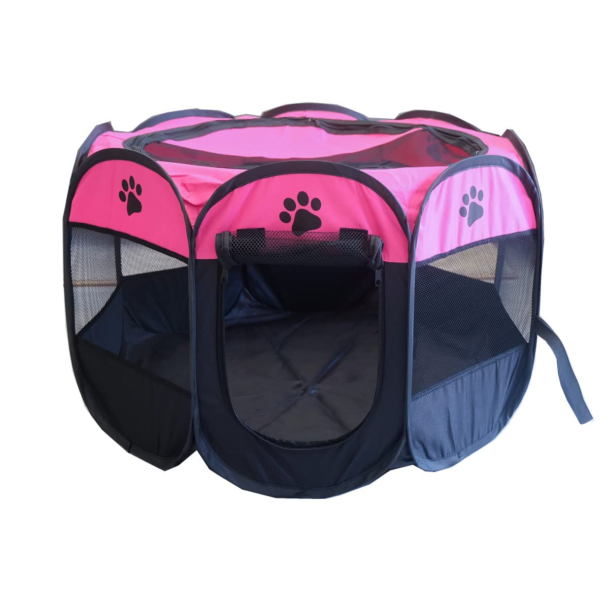 Zanesun Pet Playpen Dog Tent Cat Kennel Puppy Foldable Bed House for Small Animal Rabbit Medium Kitten Indoor Outdoor Travel Camping Exercise… (Small, Rose)