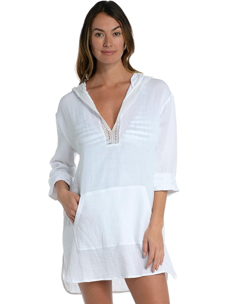 La Blanca Seaside Covers Hooded Tunic with Pocket