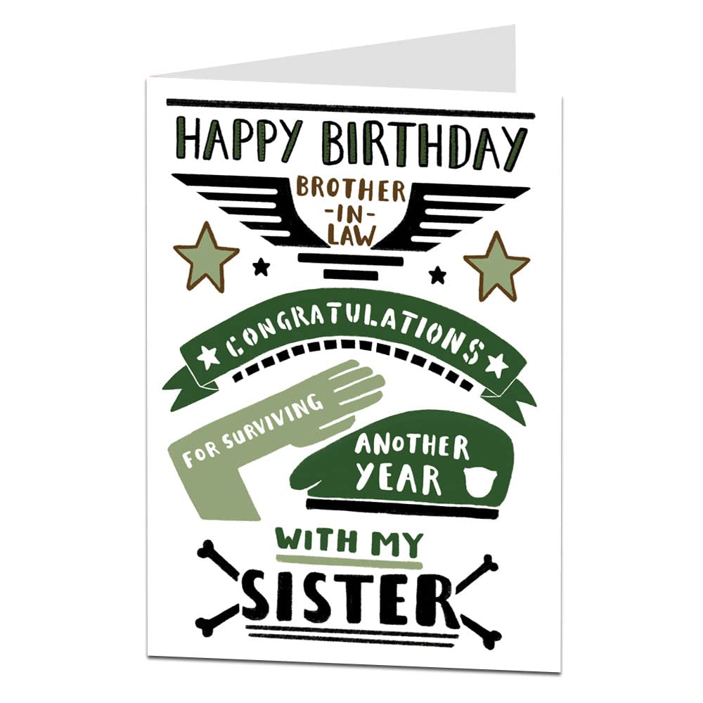 Amazon.com : LimaLima Funny Brother In Law Birthday Card For Men ...