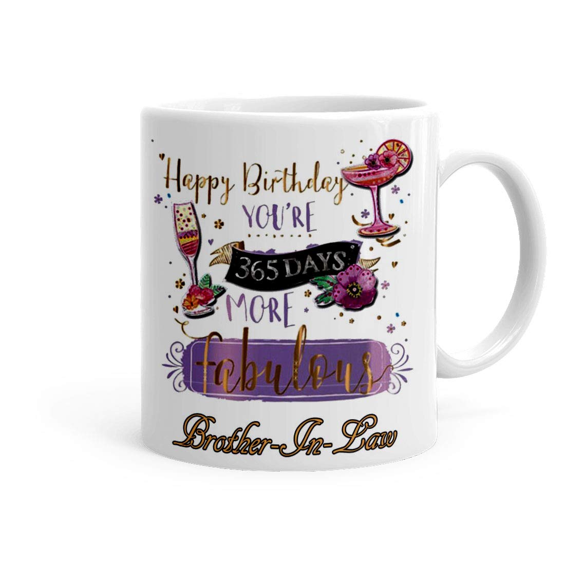 Buy Kesri Gifts Happy Birthday Brother-in-Law Theme Printed Coffee ...